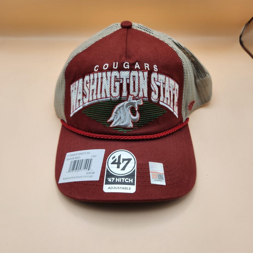 Washington State Cougars Hat Cap Snap Back Mens One Size NCAA Football 47 Brand